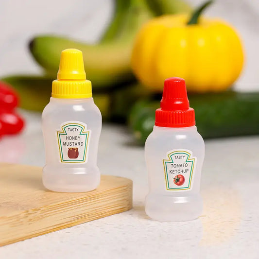 2-Mini ketchup sauce bottles