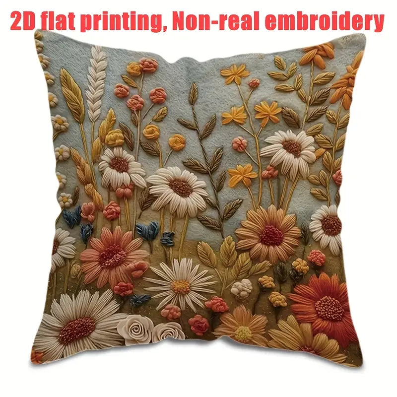 Vibrant Floral Design|Zippered cushion covers