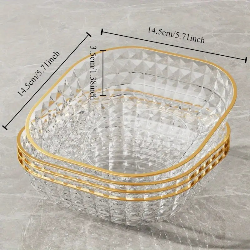 4pc-WHITE PLASTIC SERVING BOWL