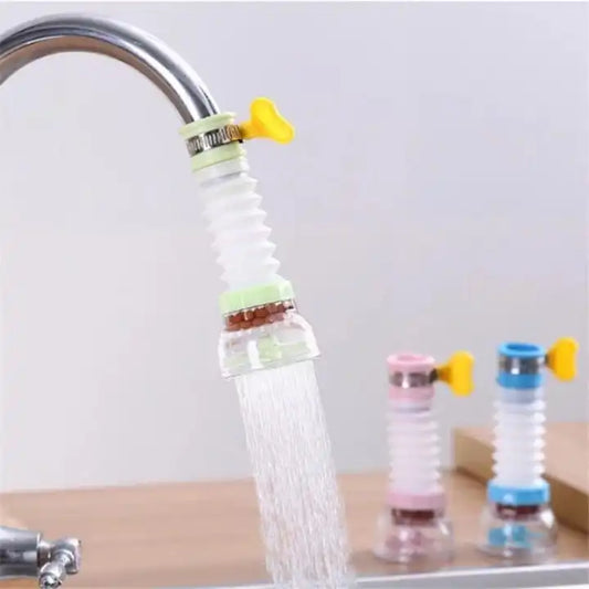 Kitchen Shower Splash Fan Faucet With Clip Water-saving Filter tap nozzle extended Each - With Box ( Random Color )