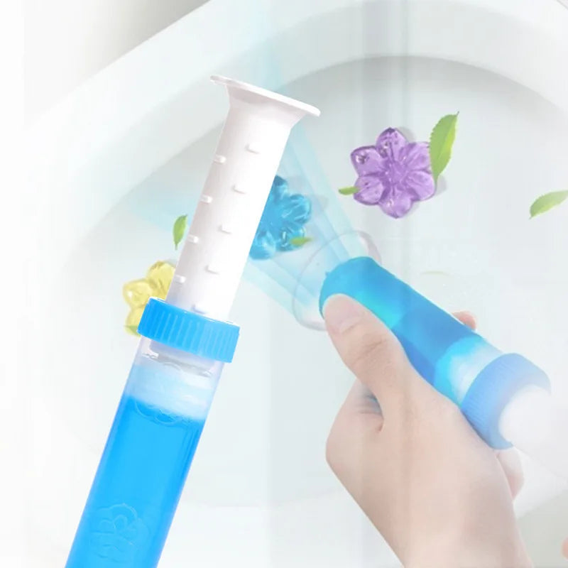 Toilet Cleaning Stamp Gel Toilet Injection Gel Flower Bathroom Cleaner Toilet Gel (random color)