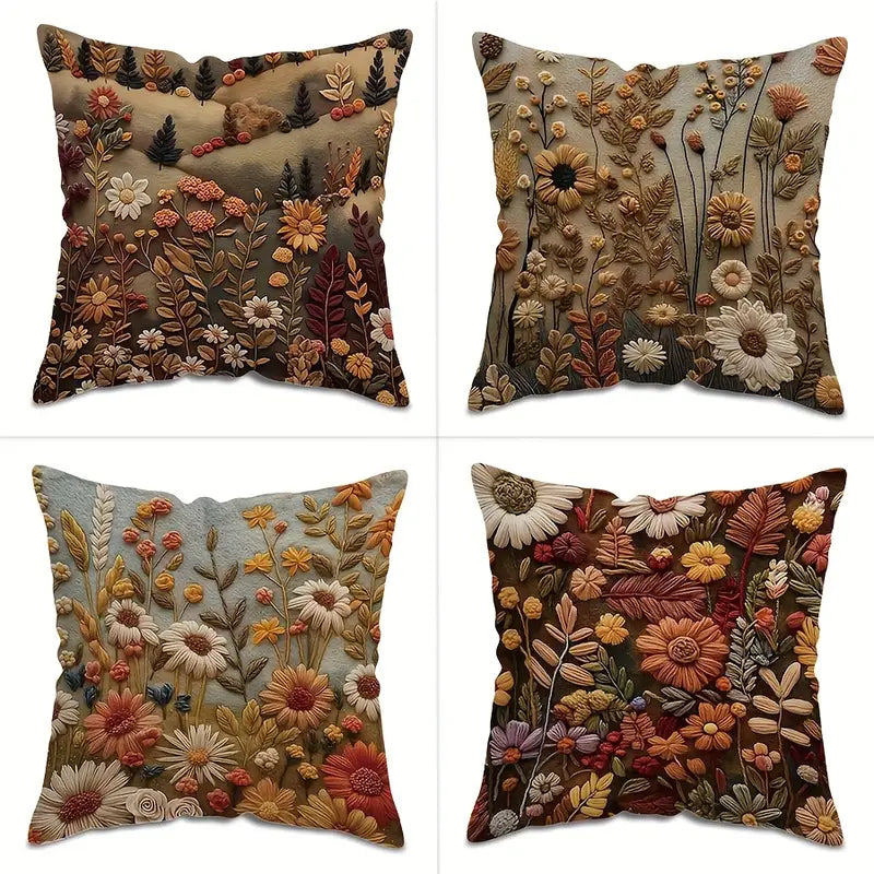 Vibrant Floral Design|Zippered cushion covers
