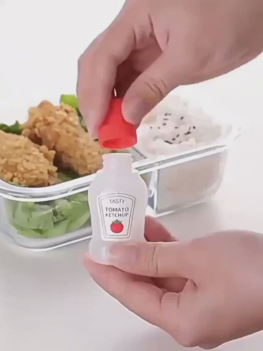 2-Mini ketchup sauce bottles